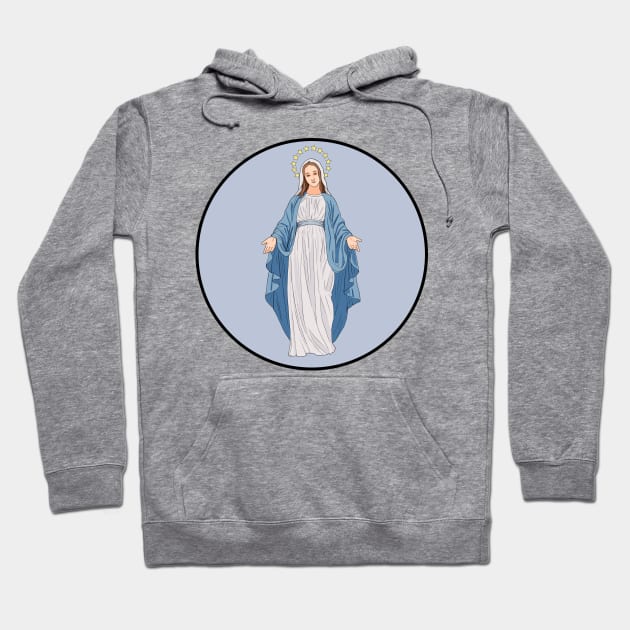 Virgin Mary Circle Hoodie by gin3art